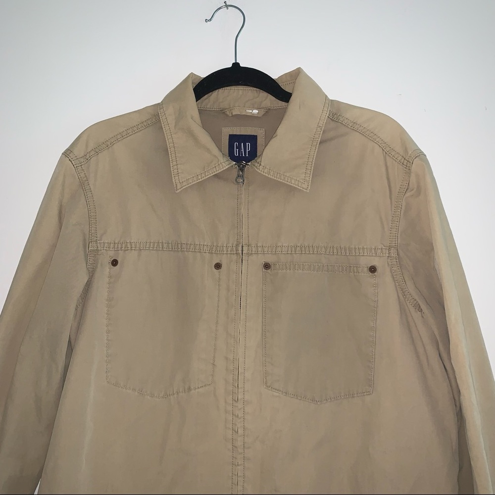 GAP Tan Zip-up Jacket - Picture 2 of 5